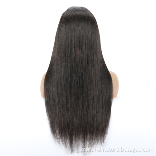 Wholesale 150 Density Hd Lace Front Wig Straight Brazilian Virgin Hair Transparent Lace Closure Human Hair Wigs for Black Women
